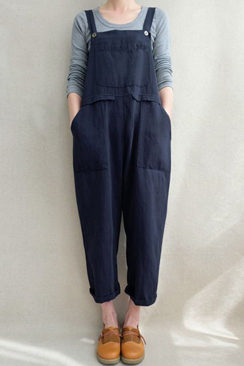 Pocket Loose Jumpsuits