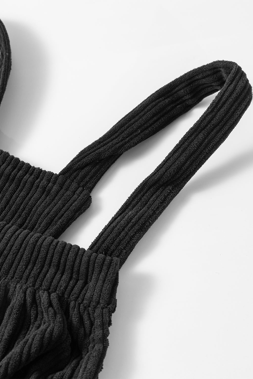 Color Pocketed Corduroy Overall