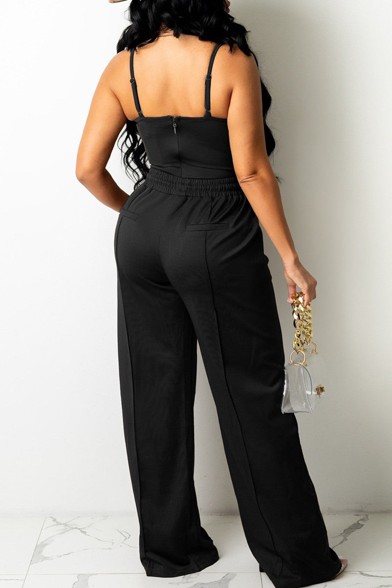 Vests Pants Spaghetti Strap Sleeveless Two Pieces