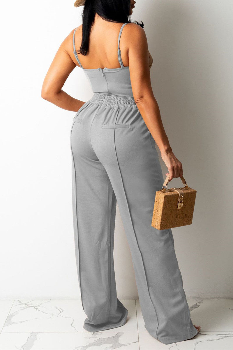 Vests Pants Spaghetti Strap Sleeveless Two Pieces
