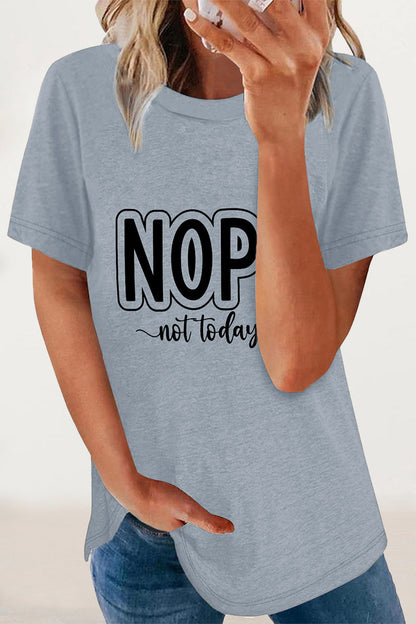 Letter Print O Neck T-shirts
