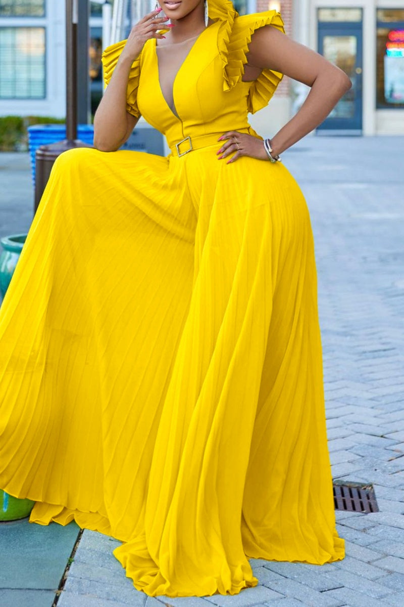 Color With Belt Regular Jumpsuits(7 Colors)