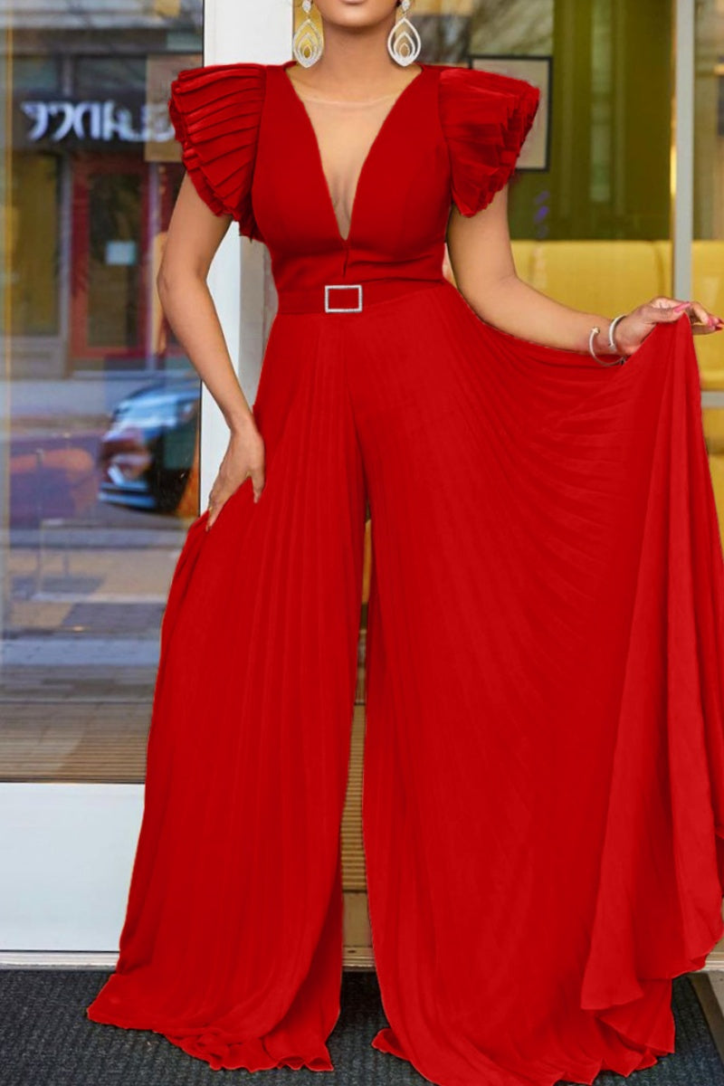 Color With Belt Regular Jumpsuits(7 Colors)