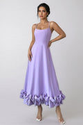 Karia U-neck Large Hemline Maxi Dress-purple