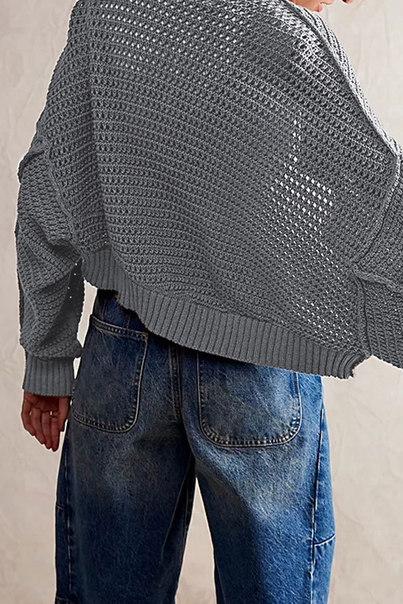 Daily Color Weave Cardigan Collar Outerwear(4 Colors)
