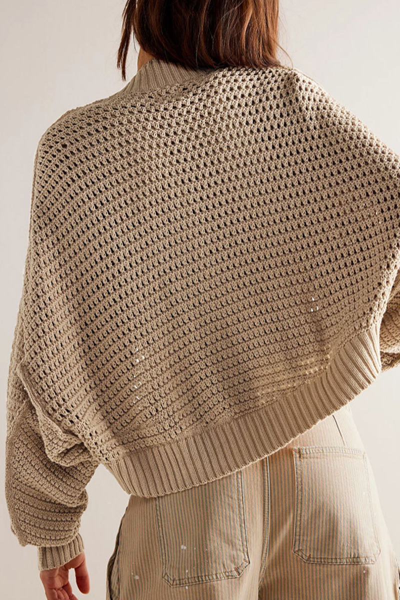 Daily Color Weave Cardigan Collar Outerwear(4 Colors)