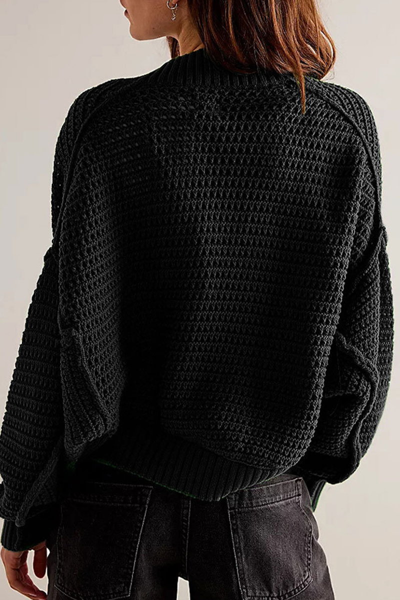 Daily Color Weave Cardigan Collar Outerwear(4 Colors)