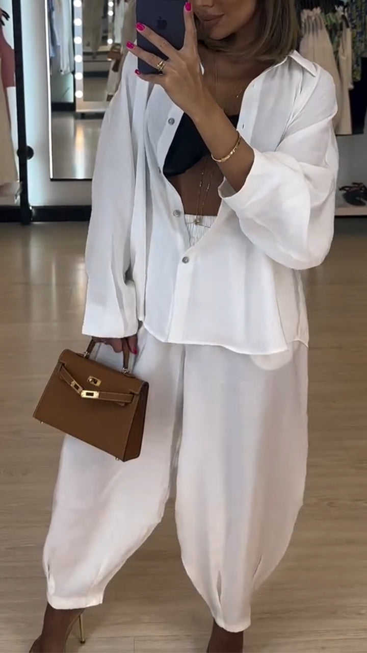 ' Collar Shirt+ Pants Color Suit