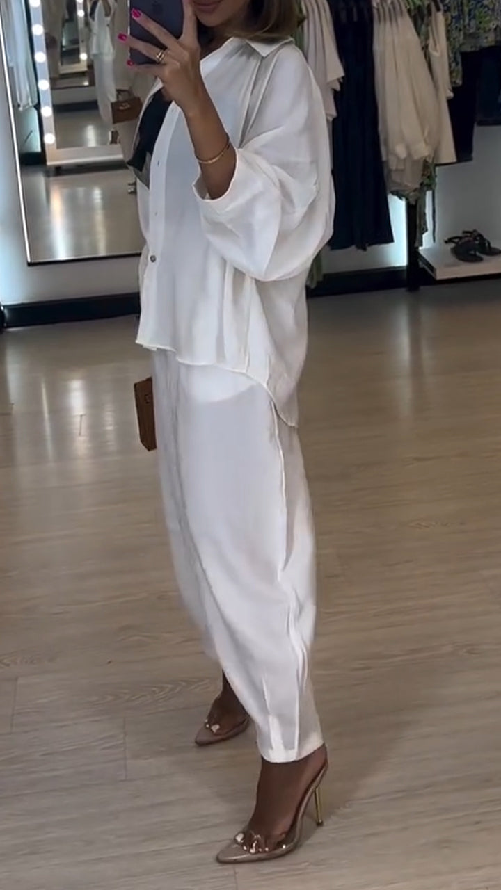 ' Collar Shirt+ Pants Color Suit