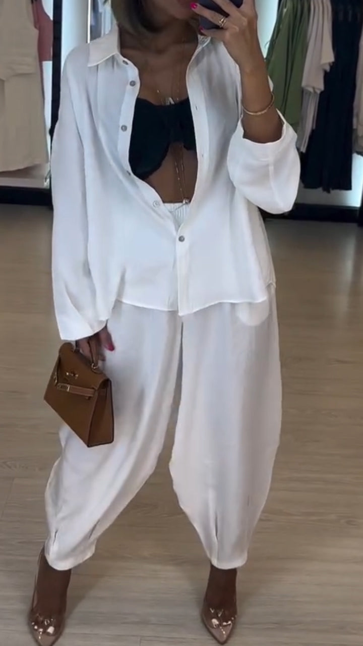 ' Collar Shirt+ Pants Color Suit