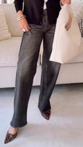 Wash Vertical Pattern Sweatpant Jean