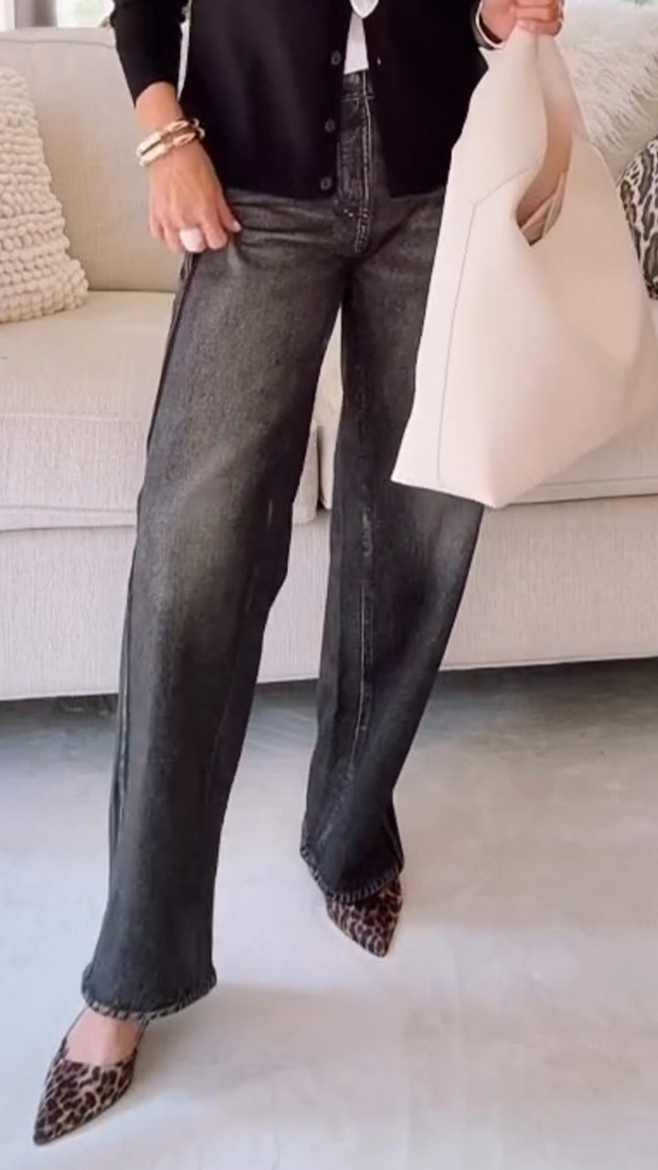 Wash Vertical Pattern Sweatpant Jean