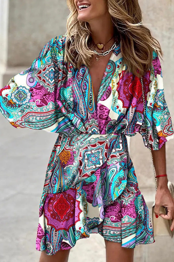 Dancing in the Garden Printed Mini Dress