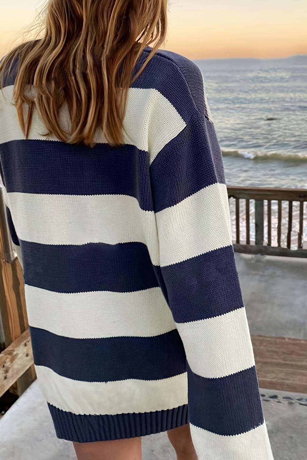 Crew Neck Loose Knit Pullover Sweater