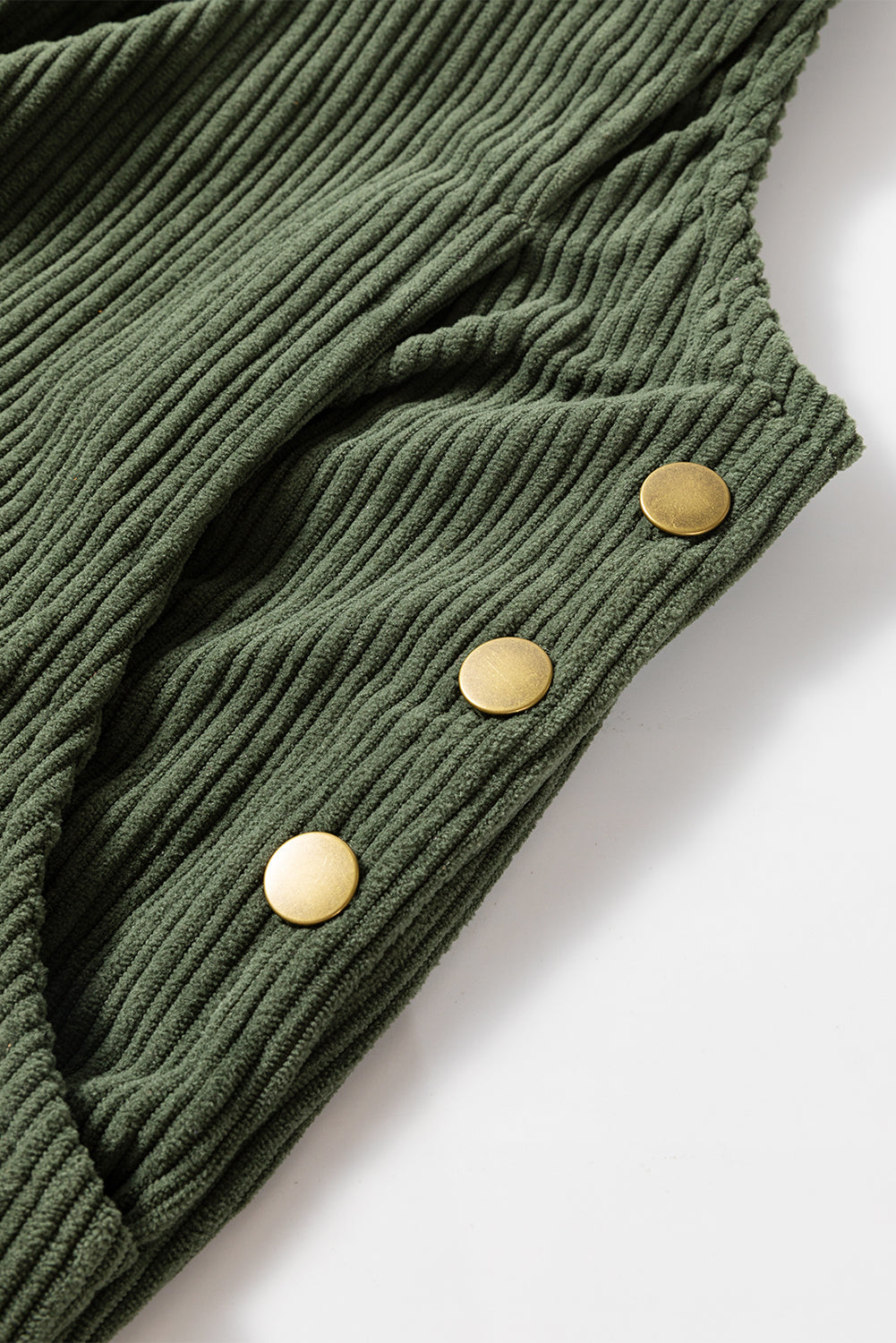 Color Pocketed Corduroy Overall