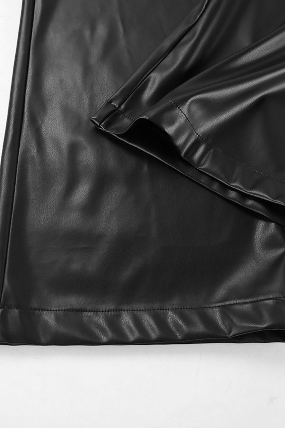 Fleece-lined Leather Pants