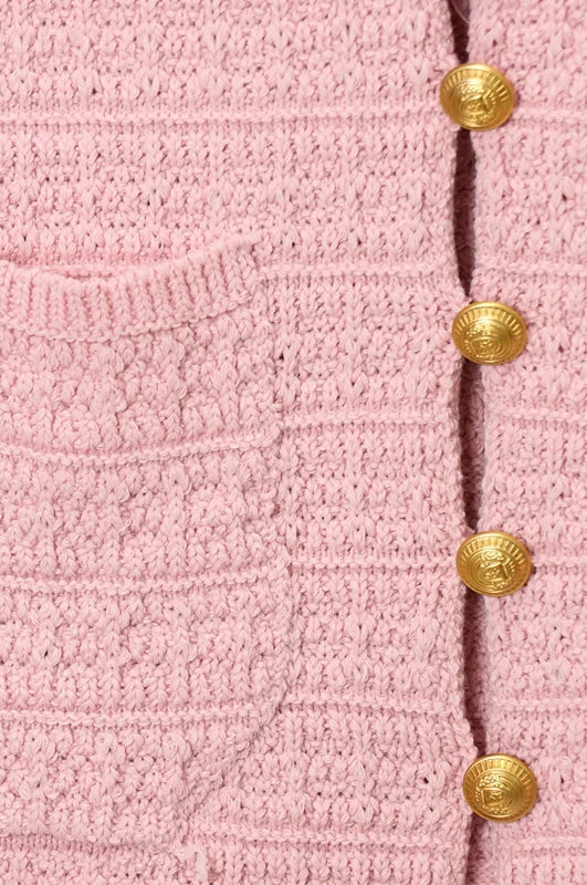 Knitted Short Sleeve Cropped Cardigan