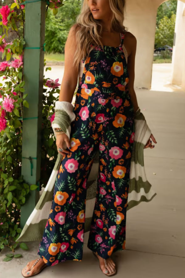 Birdie Print Overalls