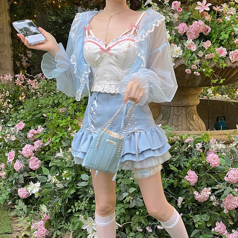 Thin Coat Lace Summer Sun Protection Clothes Female Cardigan Shirt Clothing Tops Blouse for Woman