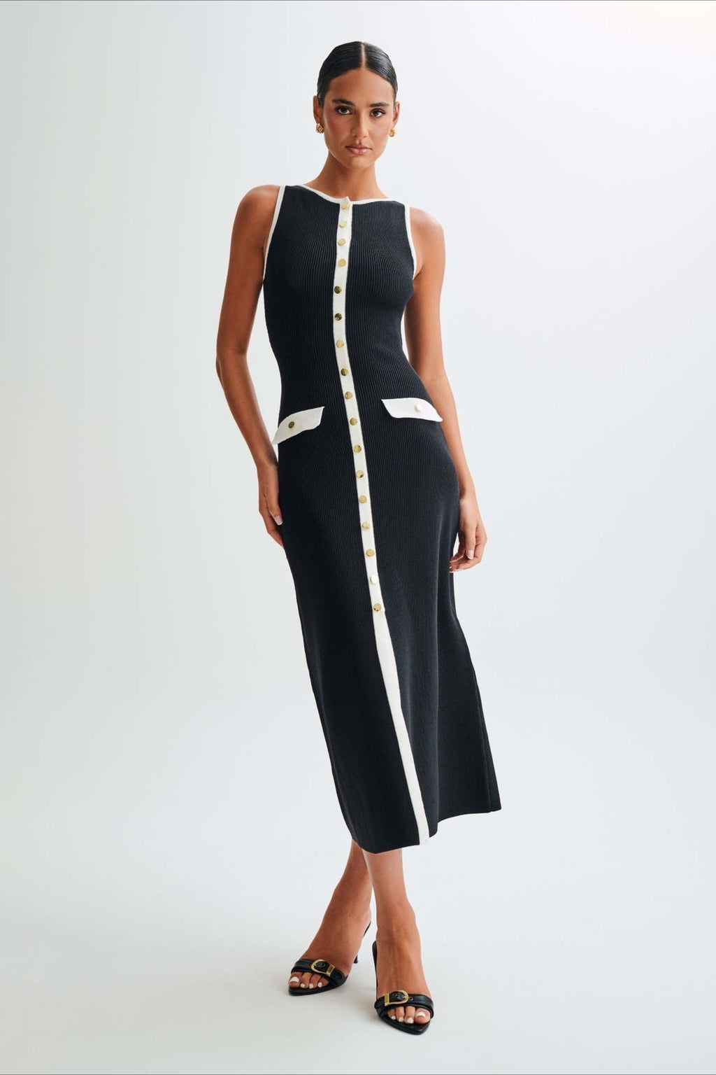 Knit Sleeveless Bodycon Sweater Dress