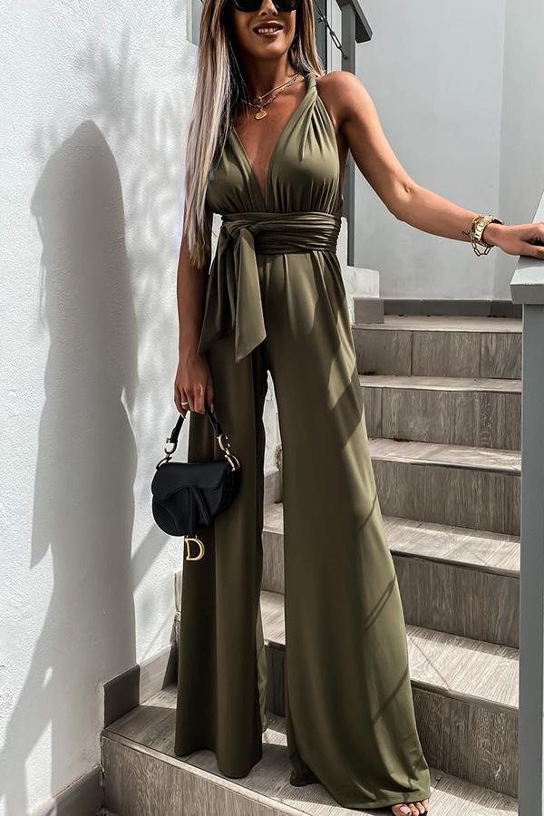 End of Story Color Halter Jumpsuit