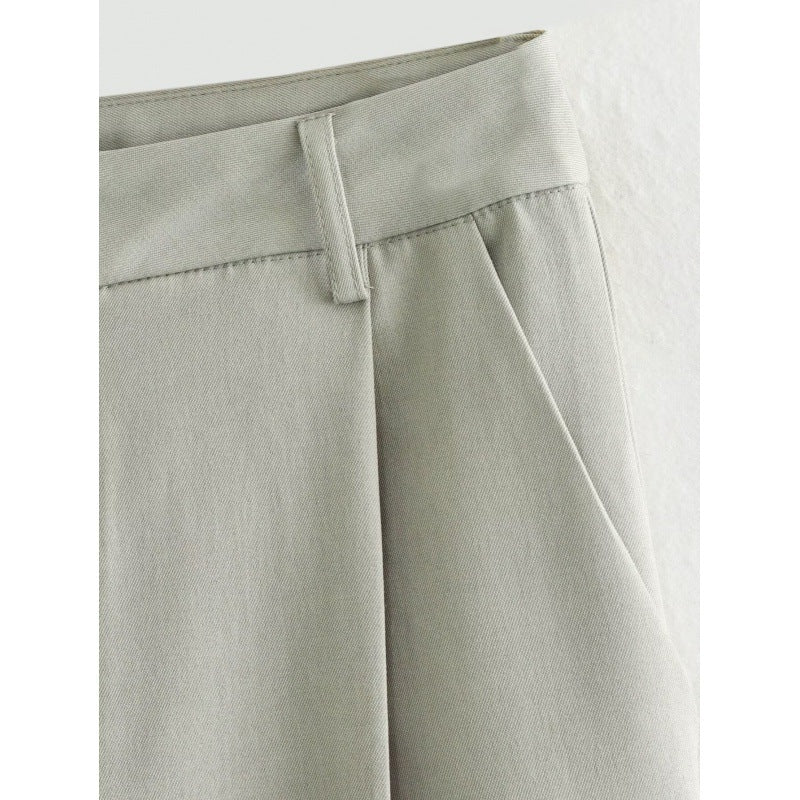 Temperament Coat and Straight Pants Suit
