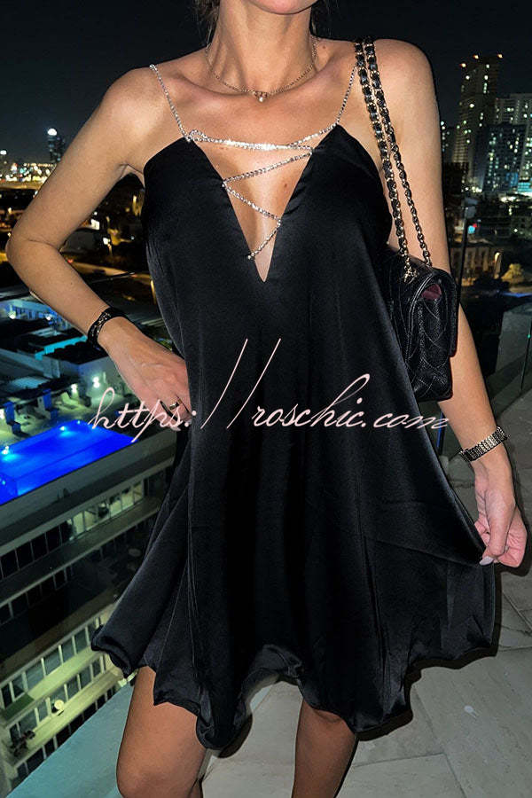 Shiny Chain Party Mini Dress