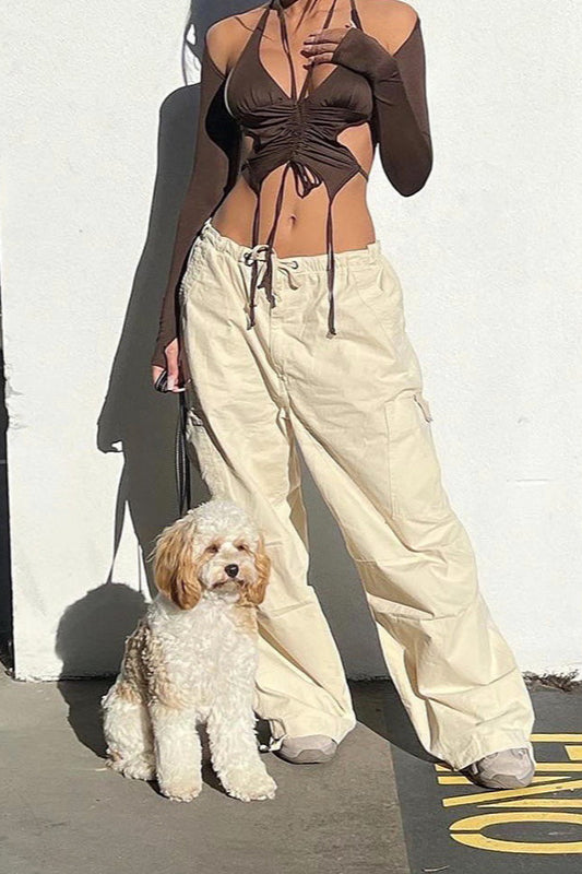 Bella Hailey Inspired Jl Cotton Parachute Cargo Pant