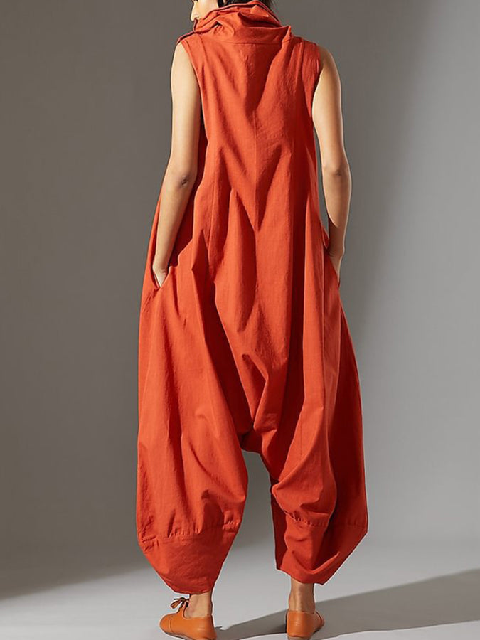Sleeveless Loose Jumpsuits