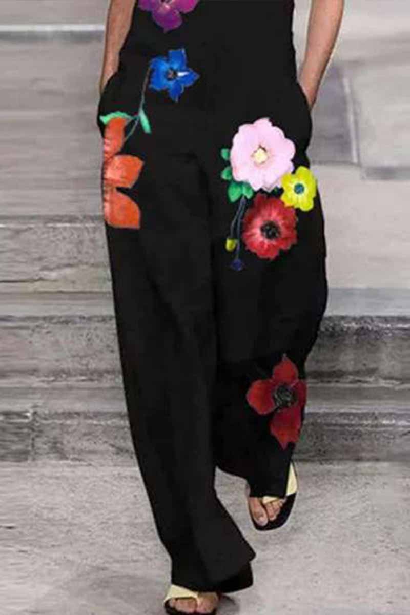 Embroidered Cotton and Linen Jumpsuit