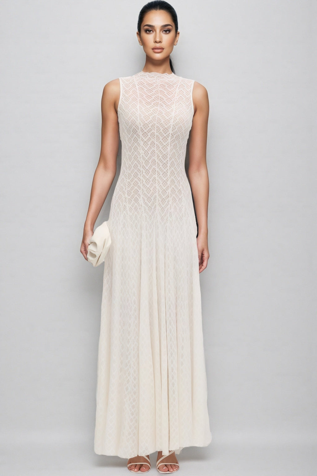 Lucas Pointelle Sleeveless Maxi Dress