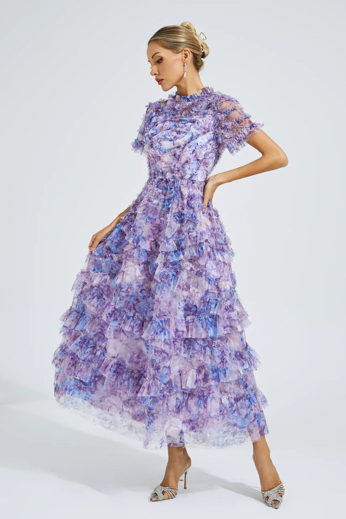 Saroyan Purple Midi Dress