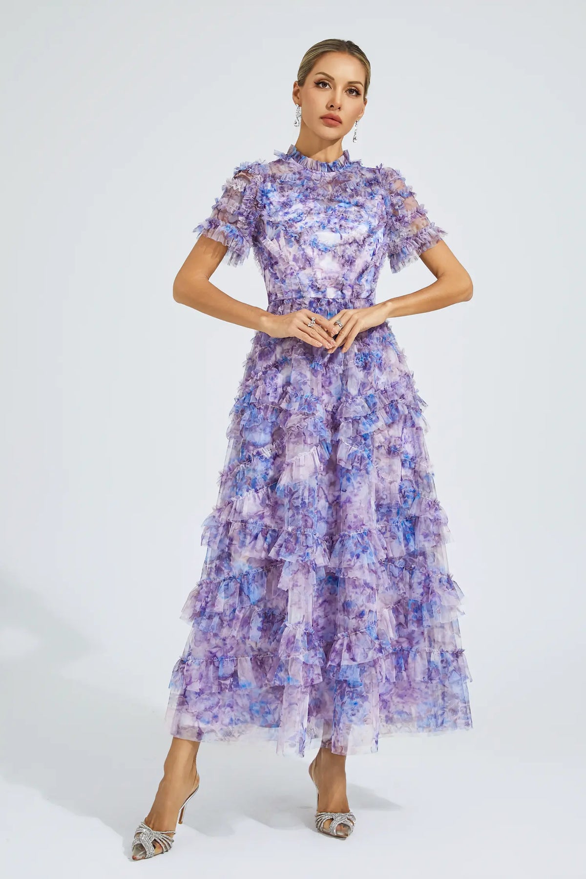 Saroyan Purple Midi Dress