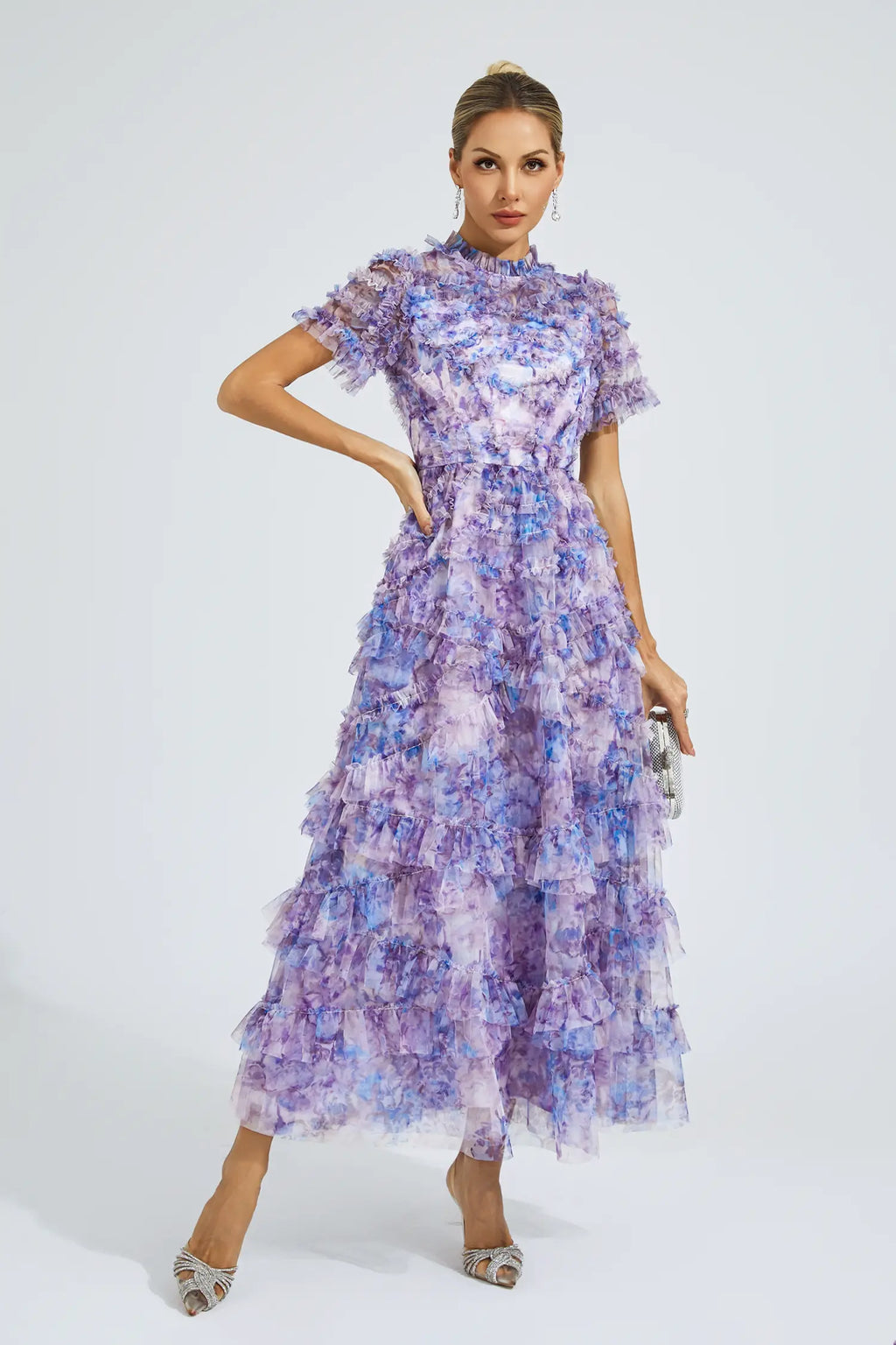 Saroyan Purple Midi Dress