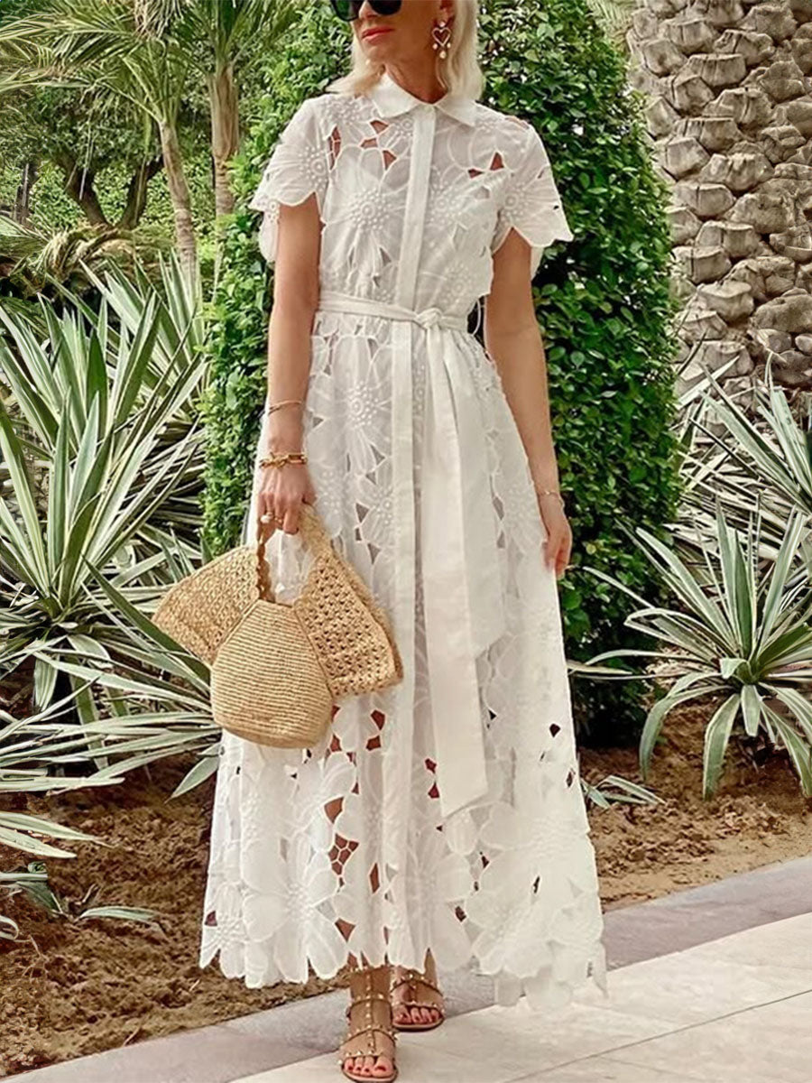 Lace Cardigan Dress