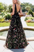 Deep V Neck Maxi Dress