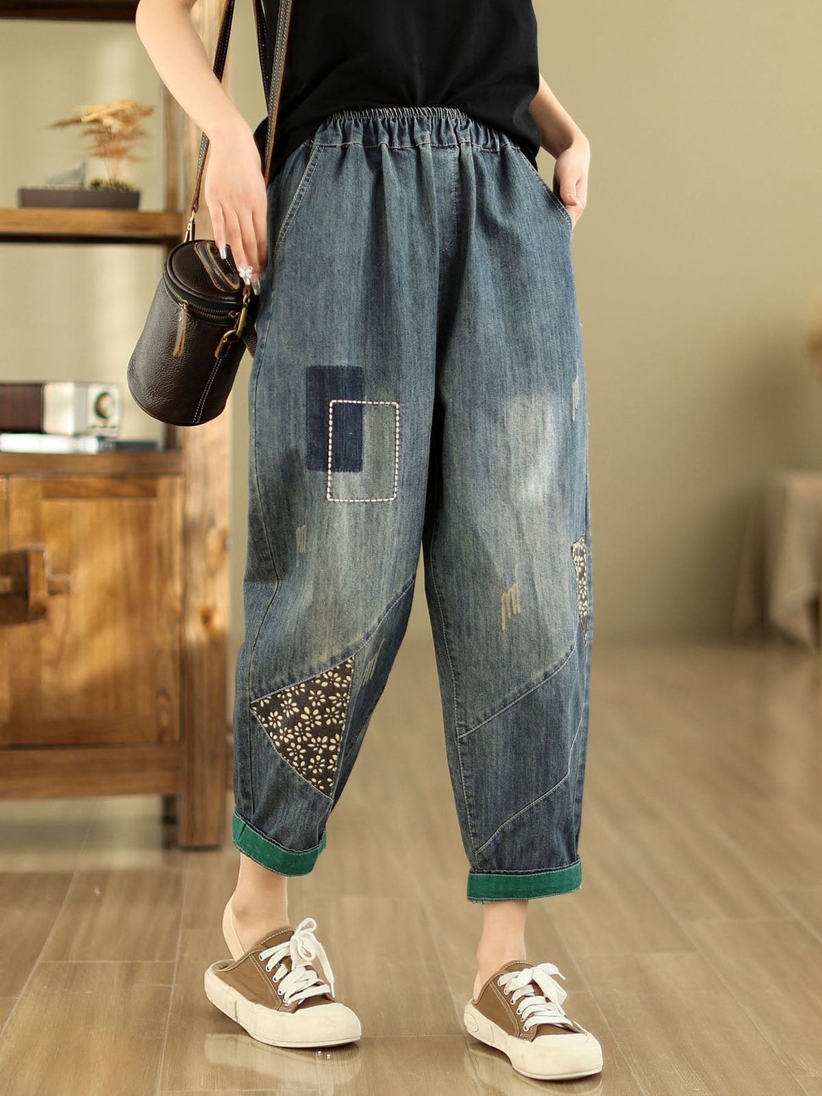 Harem Pants Embroidered Loose Jeans