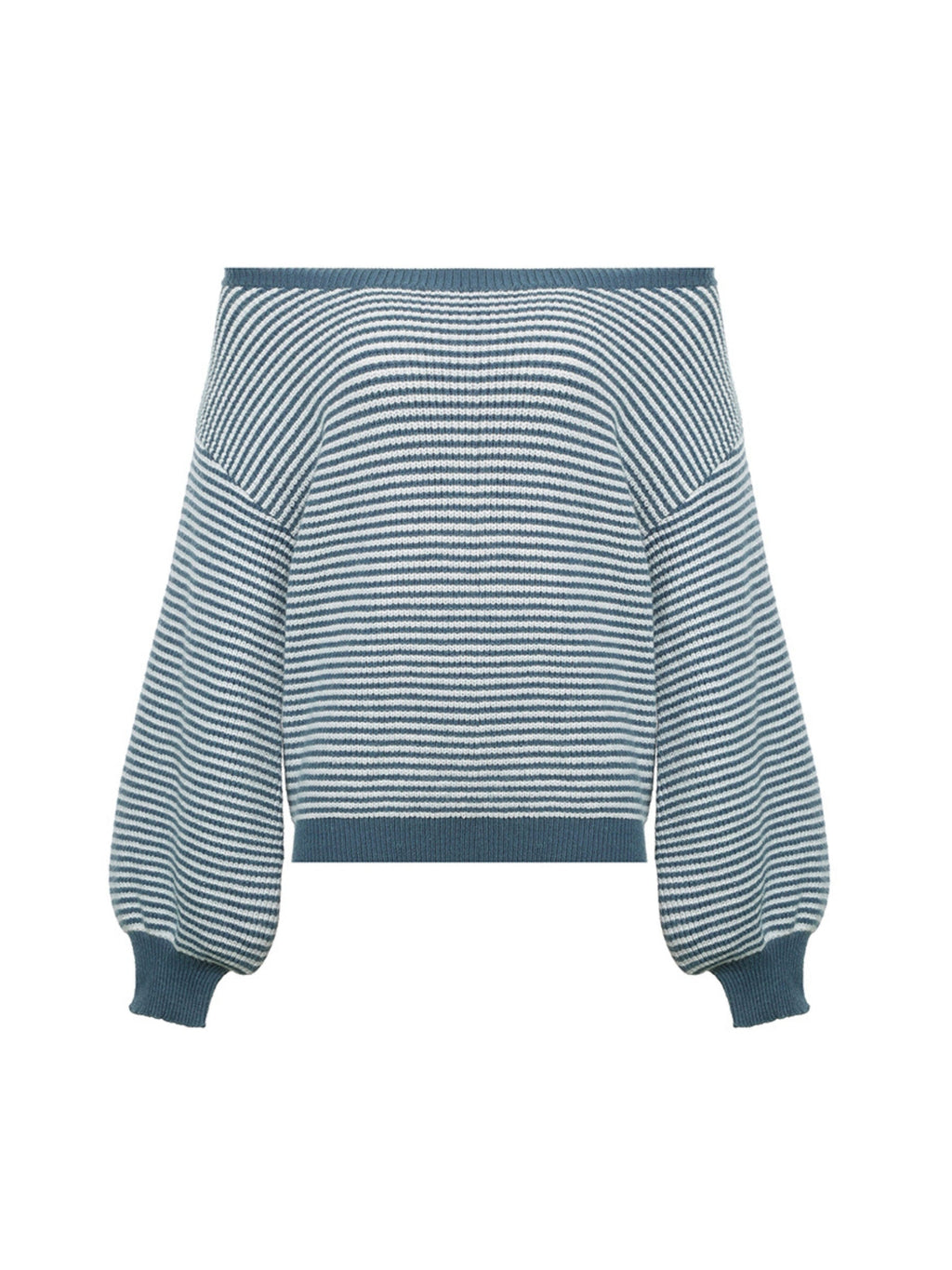 Nura Striped Off-shoulder Sweater