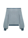 Nura Striped Off-shoulder Sweater