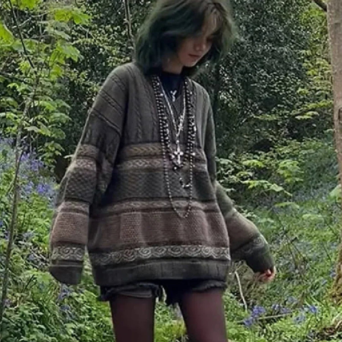 2000s Striped Y2k Preppy Style Sweater