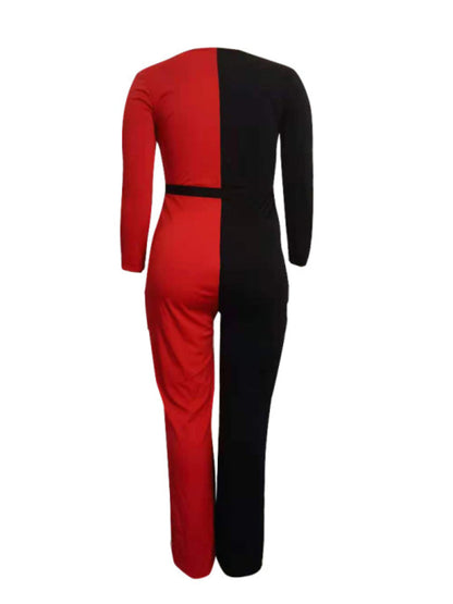 Bandage Design Patchwork Jumpsuit Bo2160