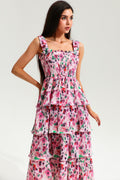 Cami Backless Tiered Ruffle Hem Maxi Dress