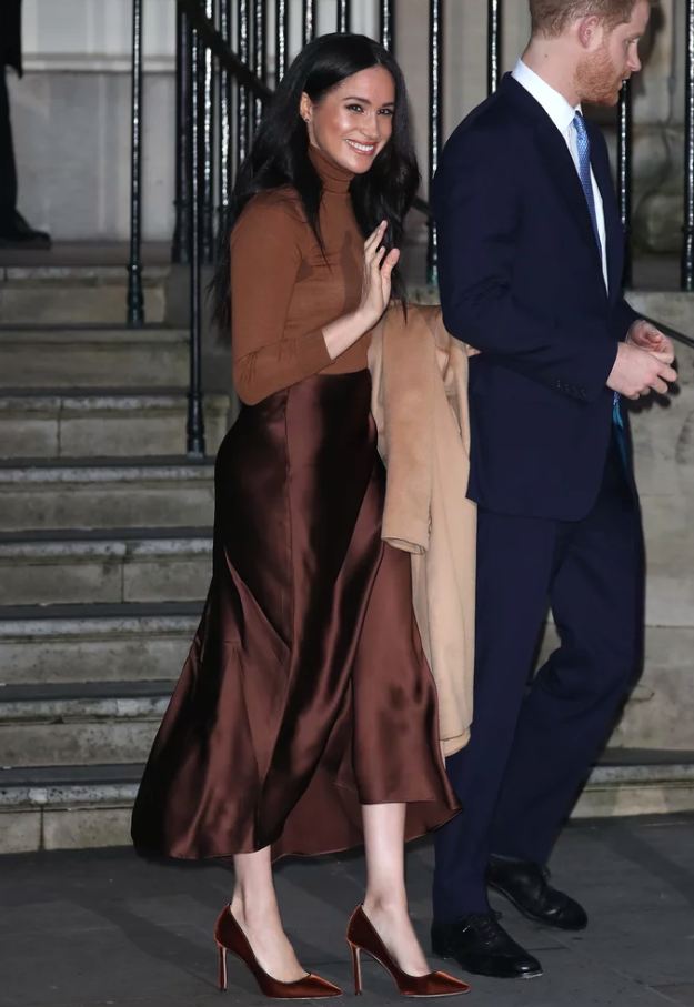 Satin Midi Skirt