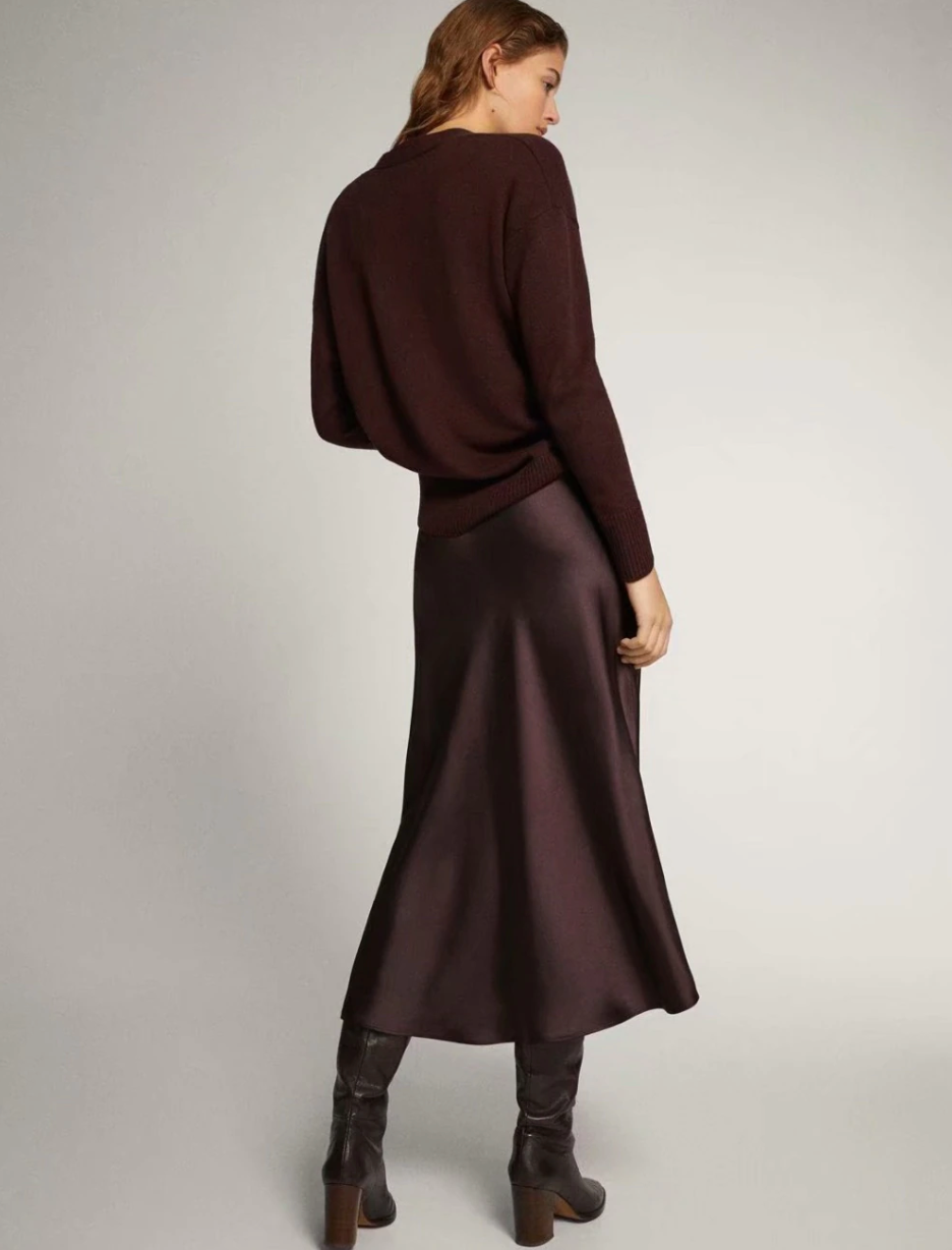 Satin Midi Skirt