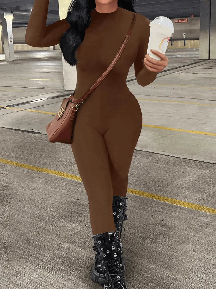 Gradient Money Letter Print Skinny Jumpsuit Ac2034