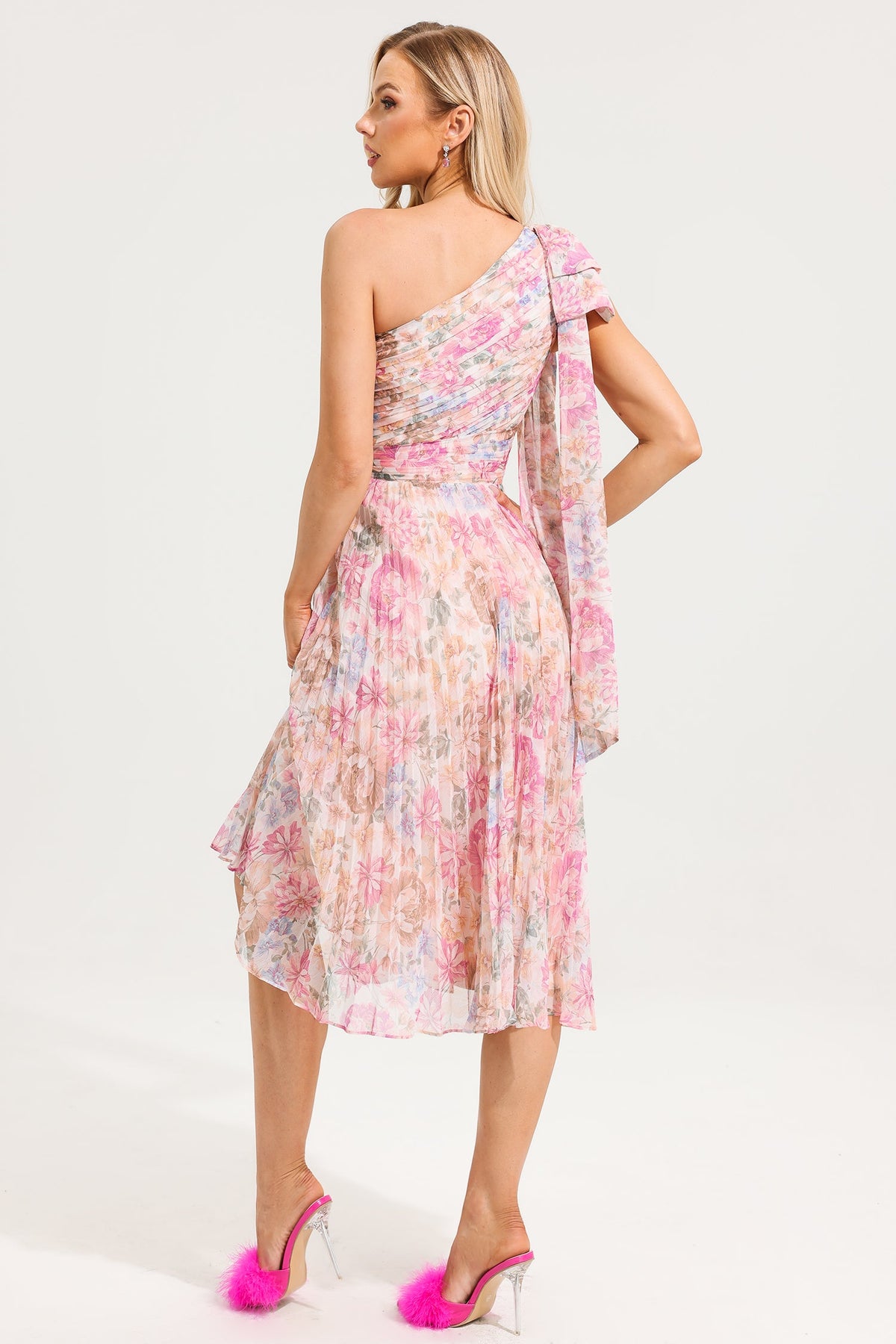 One-shoulder Midi Dress