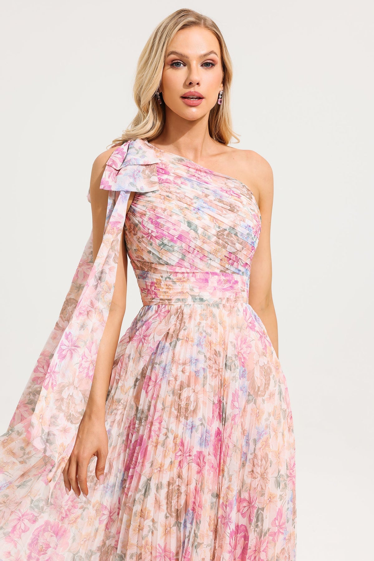 One-shoulder Midi Dress