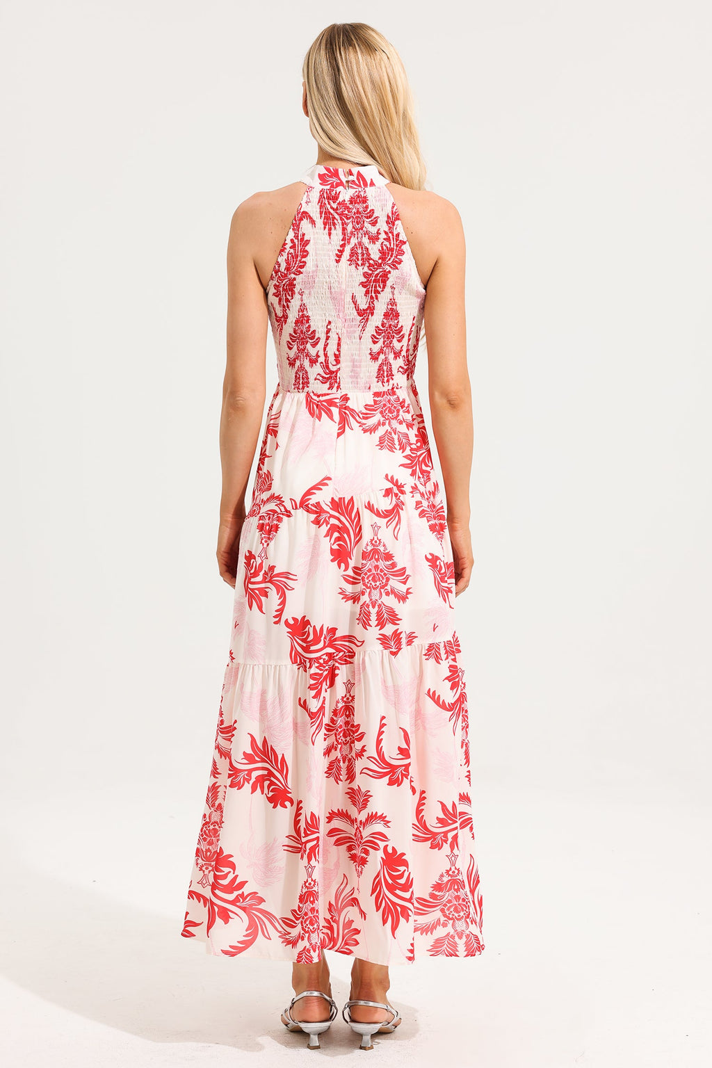 Stand Collar Sleeveless Maxi Dress