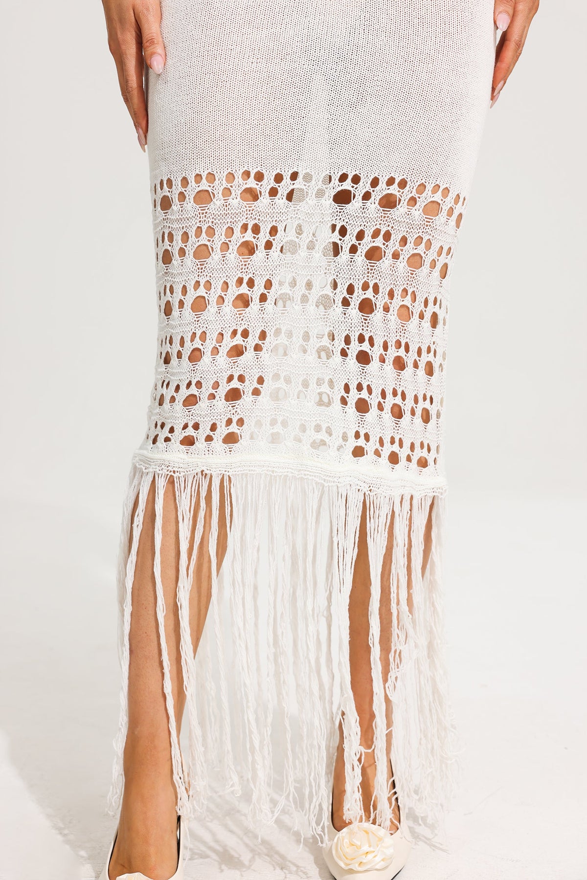 Knit Cut-out Strapless Maxi Dress