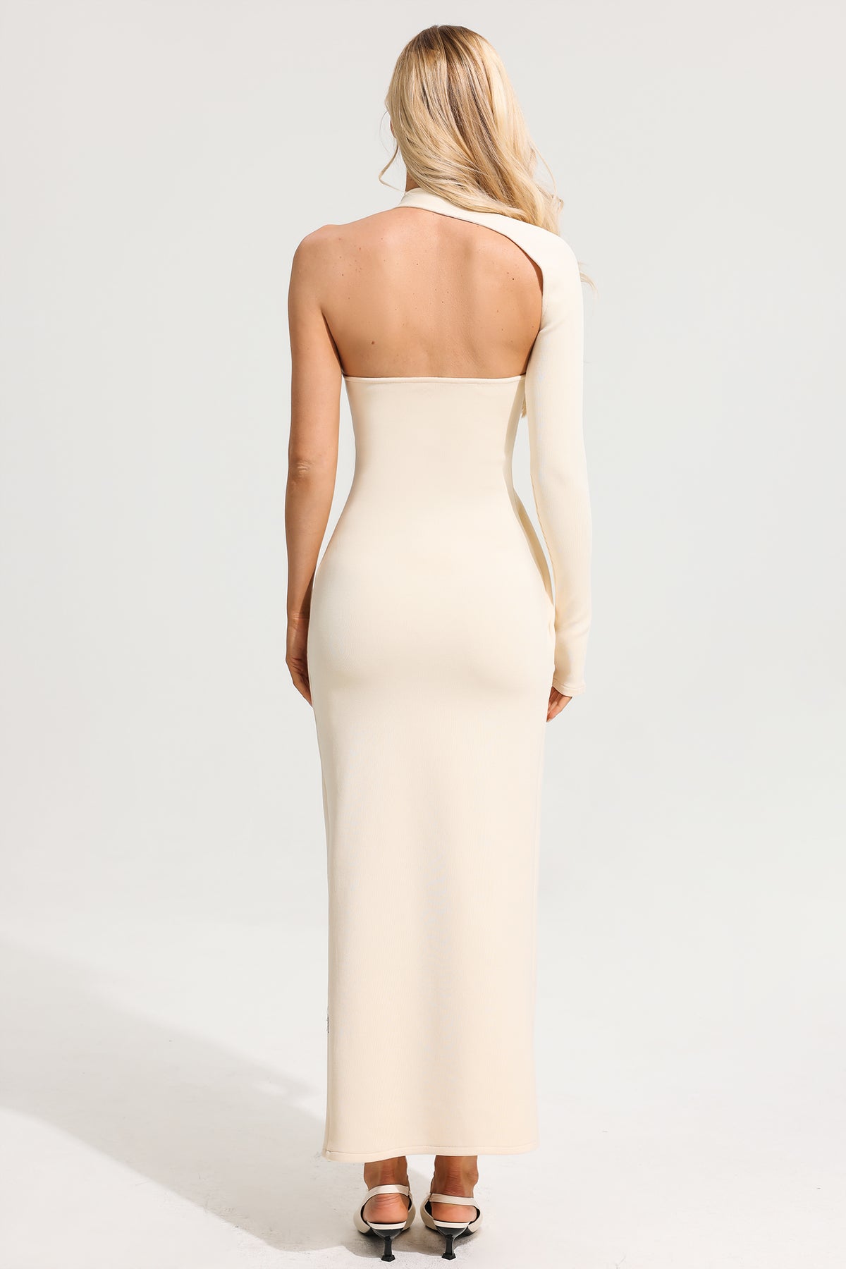 Knit One-shoulder Maxi Dress